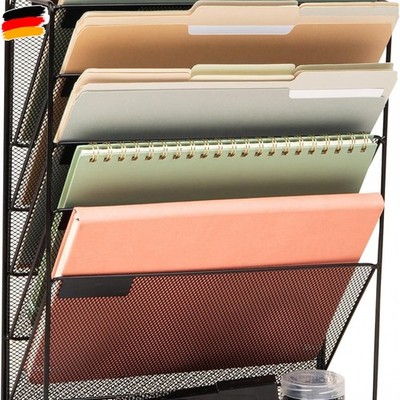 Mind Reader 5-Tier Vertical File Storage, Desktop Organizer, Wall Mount,