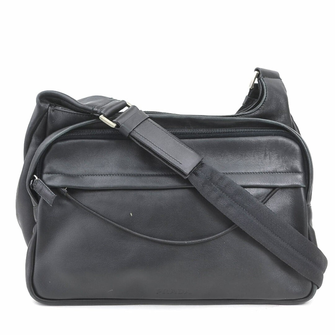 RARE PRADA Black Nylon Unisex Shoulder Bag Free Used h31340k