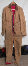 Vintage Carhartt 996Q Coveralls Size 44L Quilt Lined Canvas Tan USA