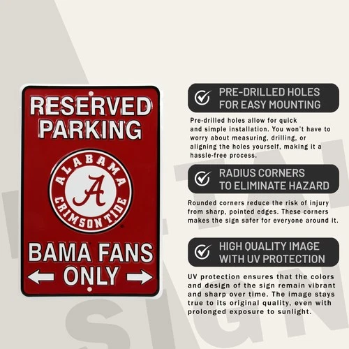 Crimson Tide Parking Sign - Thumbnail 3