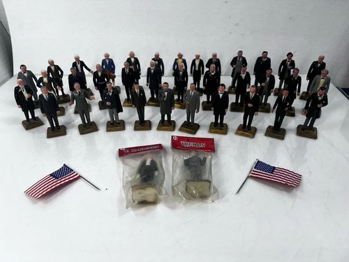 Vintage Marx US Presidents Miniature Figures Lot of 33+ | 2 Sealed in Pack