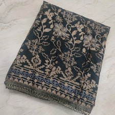 Vintage Traditional Punjabi Designer Hand Embroidered Bridal Wear Indian Dupatta