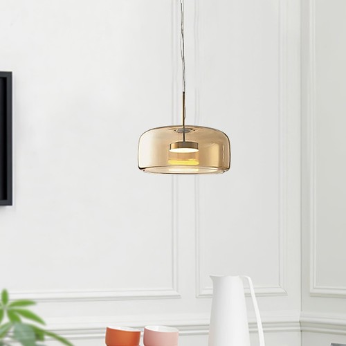 LED Hanging Ceiling Lamp Warm Glass Pendant Lighting for Dining Room Indoor Deco - Picture 3 of 11