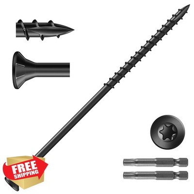 SG TZH #14 x 6'' Black Deck Screws
