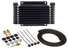 Derale Trans Cooler 13612; Series 9000 10.125 x 6.375 in. 9 Row Alum Plate/Fin