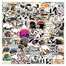 60pcs Duck Hunting Stickers Waterproof Vinyl Decals For Water Bottles Cup Com...