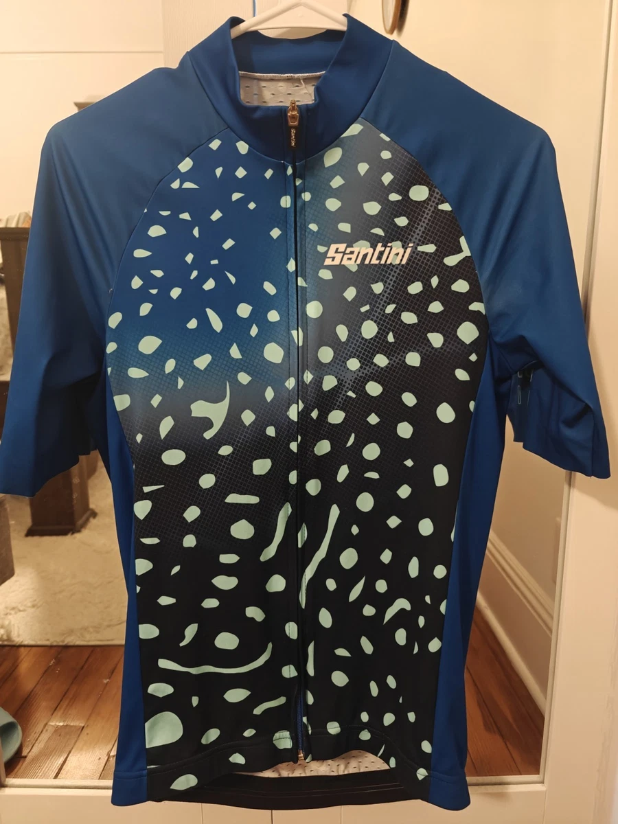SANTINI SMS BLANC Maillot Cyclisme Homme Tg. 48 /L Man Shirt