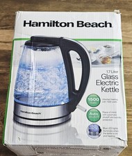Hamilton Beach 1.7 Liter Glass Kettle Model 40869G Open Box. Free Shipping!