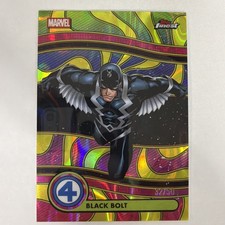 2026 Topps Finest Fantastic 4 Black Bolt Blacklight Uncommon Gold Refractor /50