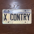 3 VTG Illinois License Plates Set “X CONTRY” Cross Country Personalized Plate — photo 4