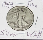 Fine Silver 1943 p Philadelphia Mint Silver Walking Liberty Half Dollar 1/2 WLH
