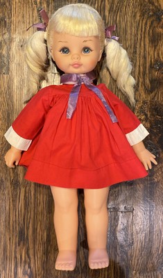Vintage 1970 Horsman Peggy Pen Pal 18'' Poseable Doll Original Dress