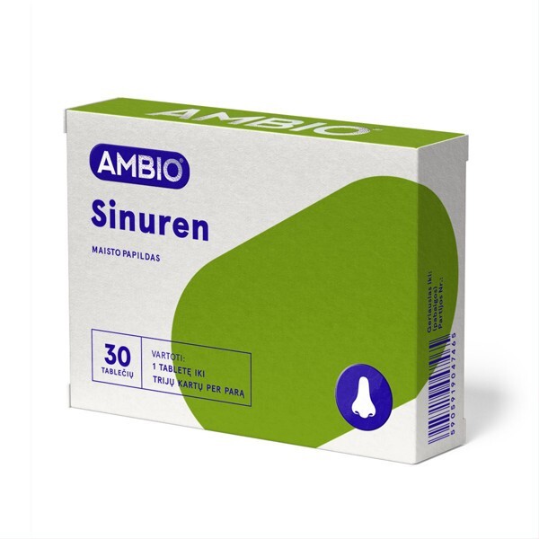 AMBIO Sinuren 30 Tablets Immune System Support Respiratory System Health