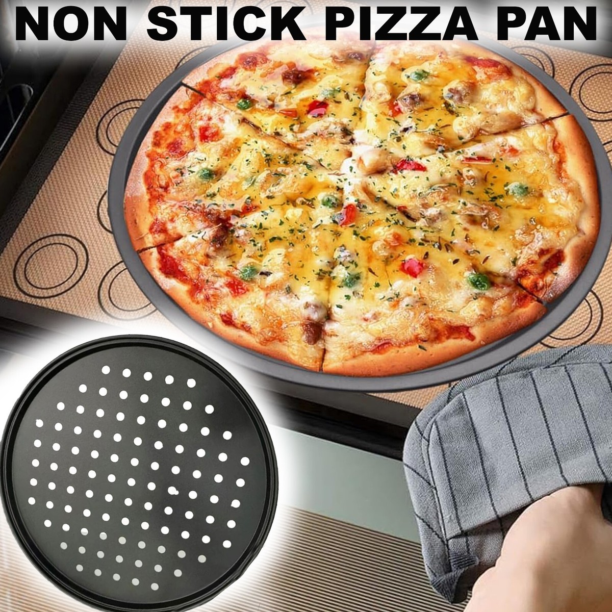 Pizza Tray Cake Tray For Microwave Oven Pizza Pan Baking Tray In