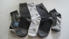 5 Pairs Assorted Boys Socks Size Ages 6-8 Years Kids Casual Sport Youth New 