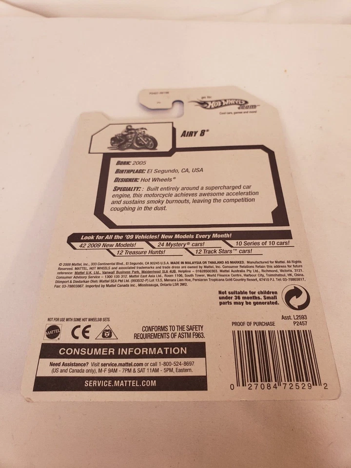 Bicicleta Hot Wheels #137 2009 Rebel Rides 1/10 Airy 8 verde azulado - P2457 - DD4 Foto 2 de 4