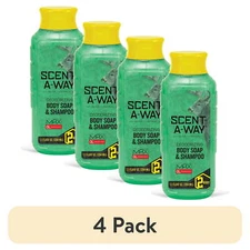 4 Pack Hunter's Specialties Scent-A-Way MAX Odorless Body Soap & Shampoo 24oz