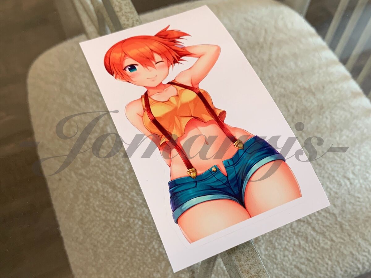 Pokemon Anime Misty Kasumi May Haruka & Dawn Hikari Sticker Decal bikini  sun fun