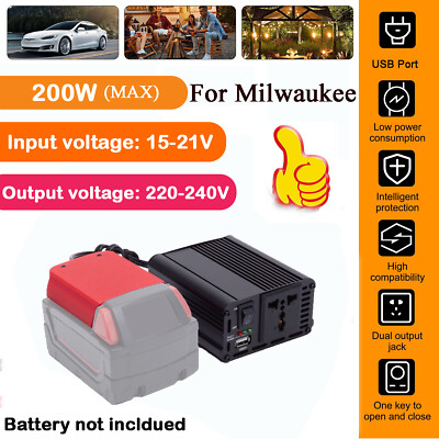 High Output Milwaukee Battery Outlet Power Inverter Outlet