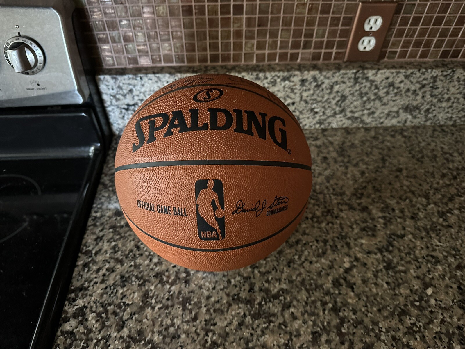 Official Spalding NBA Game Ball Genuine Leather Basketball Signed READ