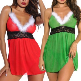 Christmas Women's Sexy Lingerie Nightwear Fancy Dress Underwear Outfit Sleepwear