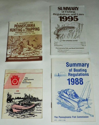 PA FISHING LICENSE MIXED LOT WITH FISH AND GAME COMMISION YEAR SUMMARY BOOKLETS - Picture 5 of 5
