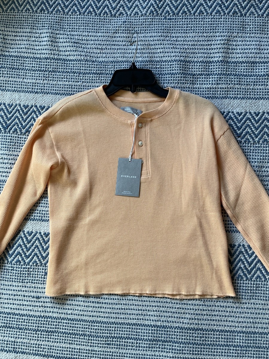 Sweater Everlane Waffle Knit Henley The Waffle Henley Black – Everlane