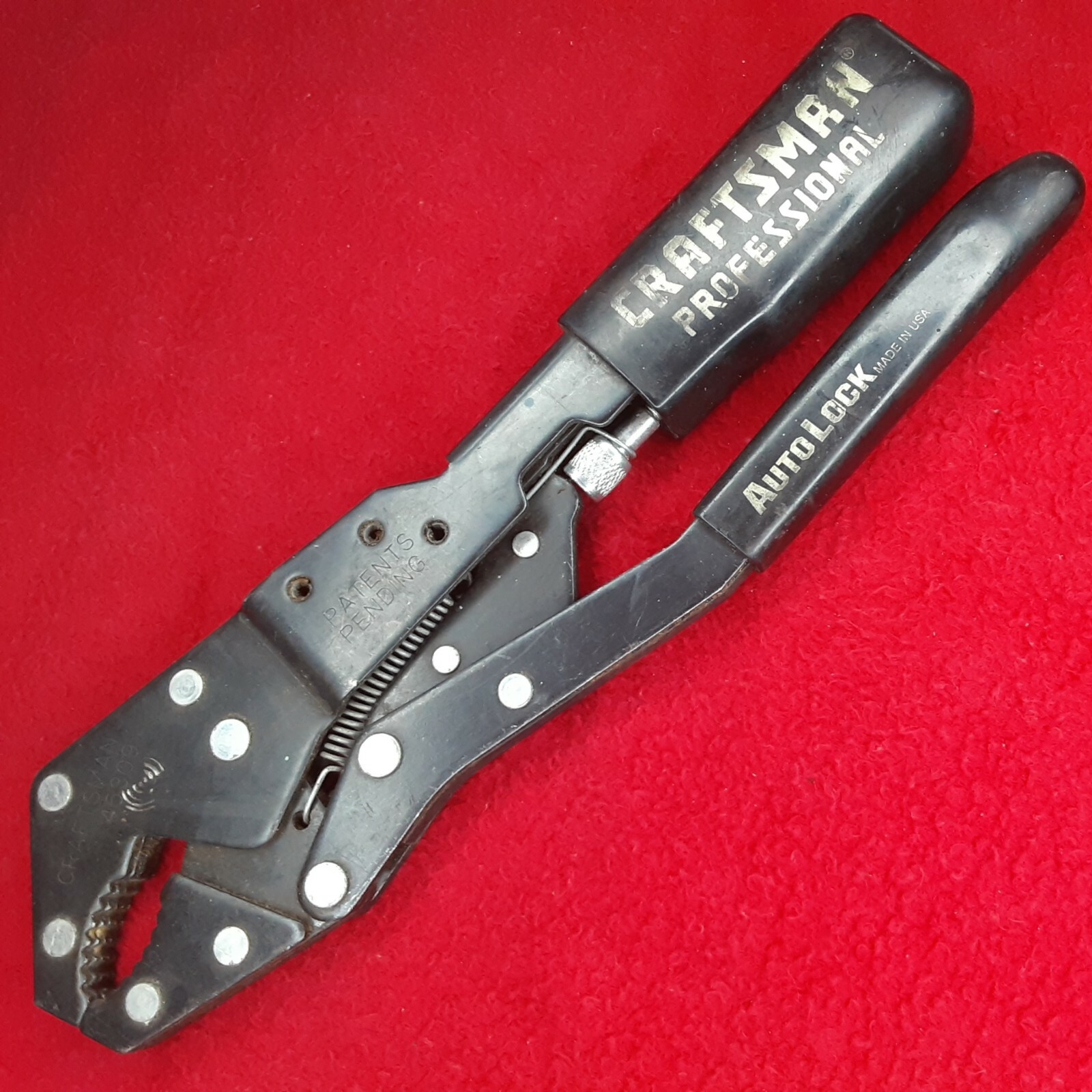 Craftsman 45309 Professional Auto Lock Pliers Made In USA Pat. Pend. 9