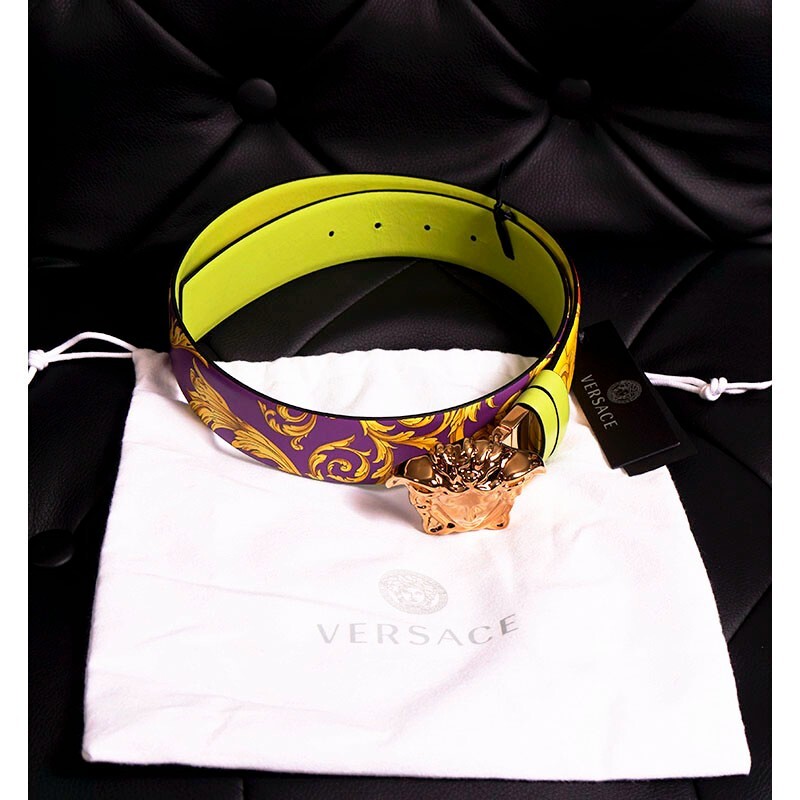 sz 90 US 36 NEW $595 VERSACE Men HERITAGE BAROQUE Reversible