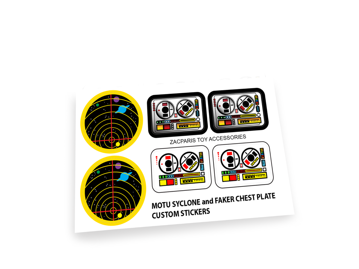 Custom Stickers for He-Man Masters of the Universe Syclone and