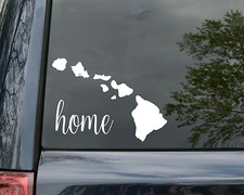 Hawaii State Vinyl Decal Sticker 6" x 4.5" Home HI Aloha - FREE SHIPPING
