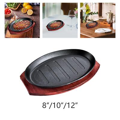 Grillplatte Steak Bratplatte Fajita Brutzelpfanne Gusseisen Gemüse Fleisch Grillplatten