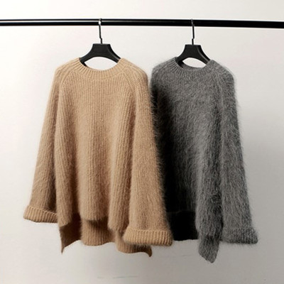 Womens Sweater Jumpers Fluffy Faux Fur 