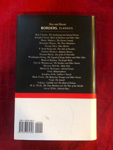 GUSAVE FLAUBERT MADAME BOVARY BORDERS CLASSIC HARDBACK BOOK - Picture 3 of 3