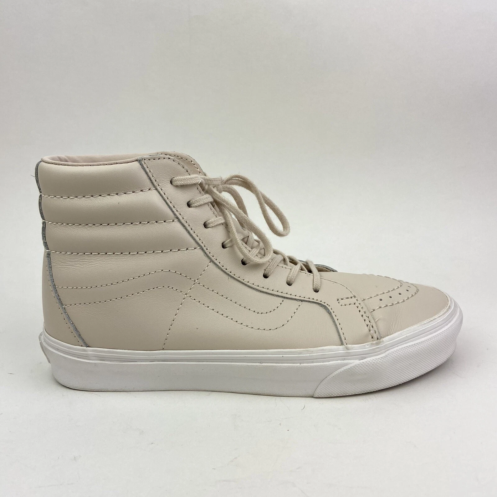 Scarpe da skate Vans Sk8 Hi Reissue DX in pelle beige crema uomo 7 donna 8 5 UltraCush