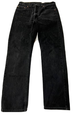 Vintage Levis 505 Black Denim Jeans Regular Fit Mens 90s 100 