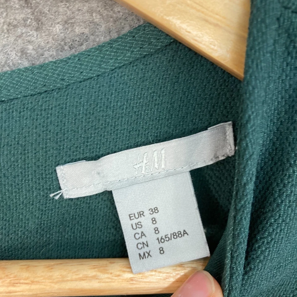 Vestido para mujer H&M talla 8 verde media manga cuello redondo cambio 23701 Foto 4 de 4