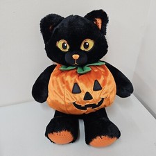 Build-A-Bear MIDNIGHT SPARKLE Black Cat 16" Glow in the Dark Eyes Halloween