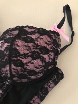 Bustino top Sottogiacca yamamay pizzo rosa nero