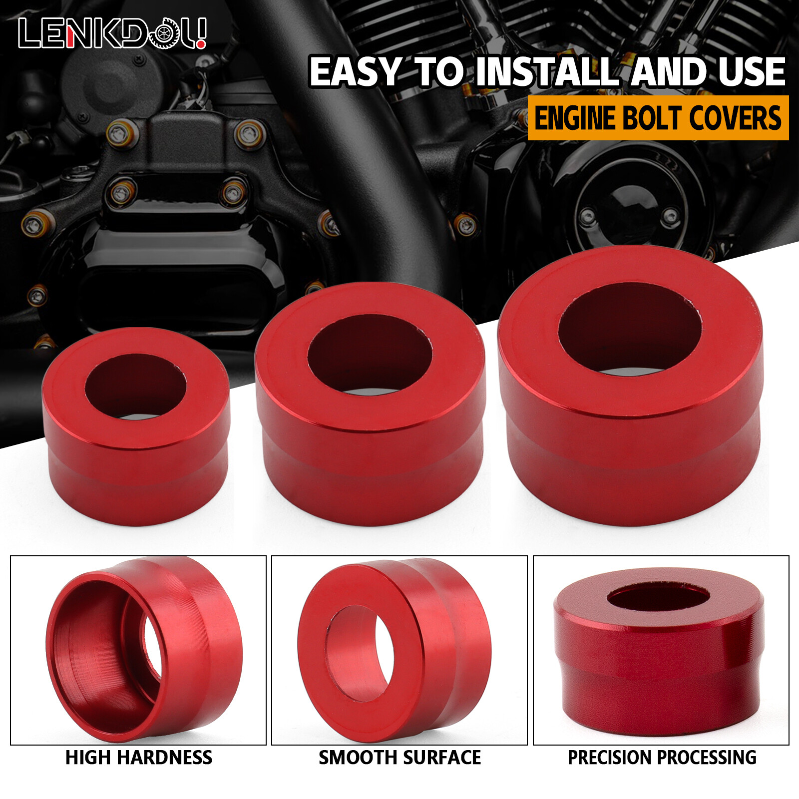 Engine Cap Motorcycle 66X Motorcycle Engine Bolt Topper Caps Cover For Harley Twin Cam Road ...