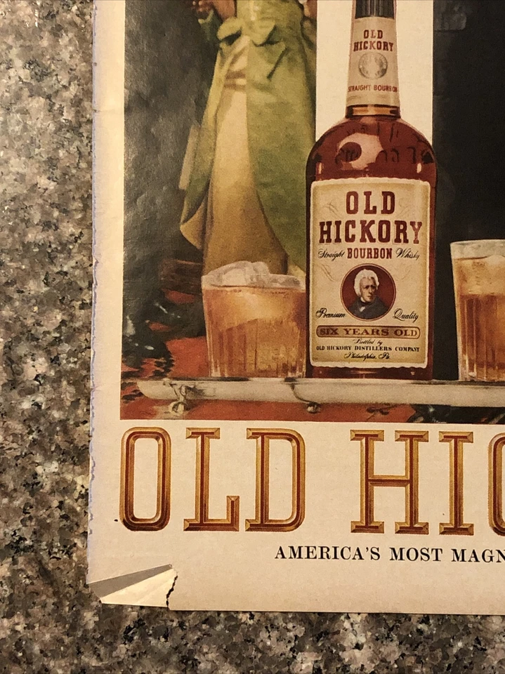 1962 Old Hickory Bourbon PRINT AD All Nicest People Drink Old Hickory VTG 1960s - Image 4 of 4