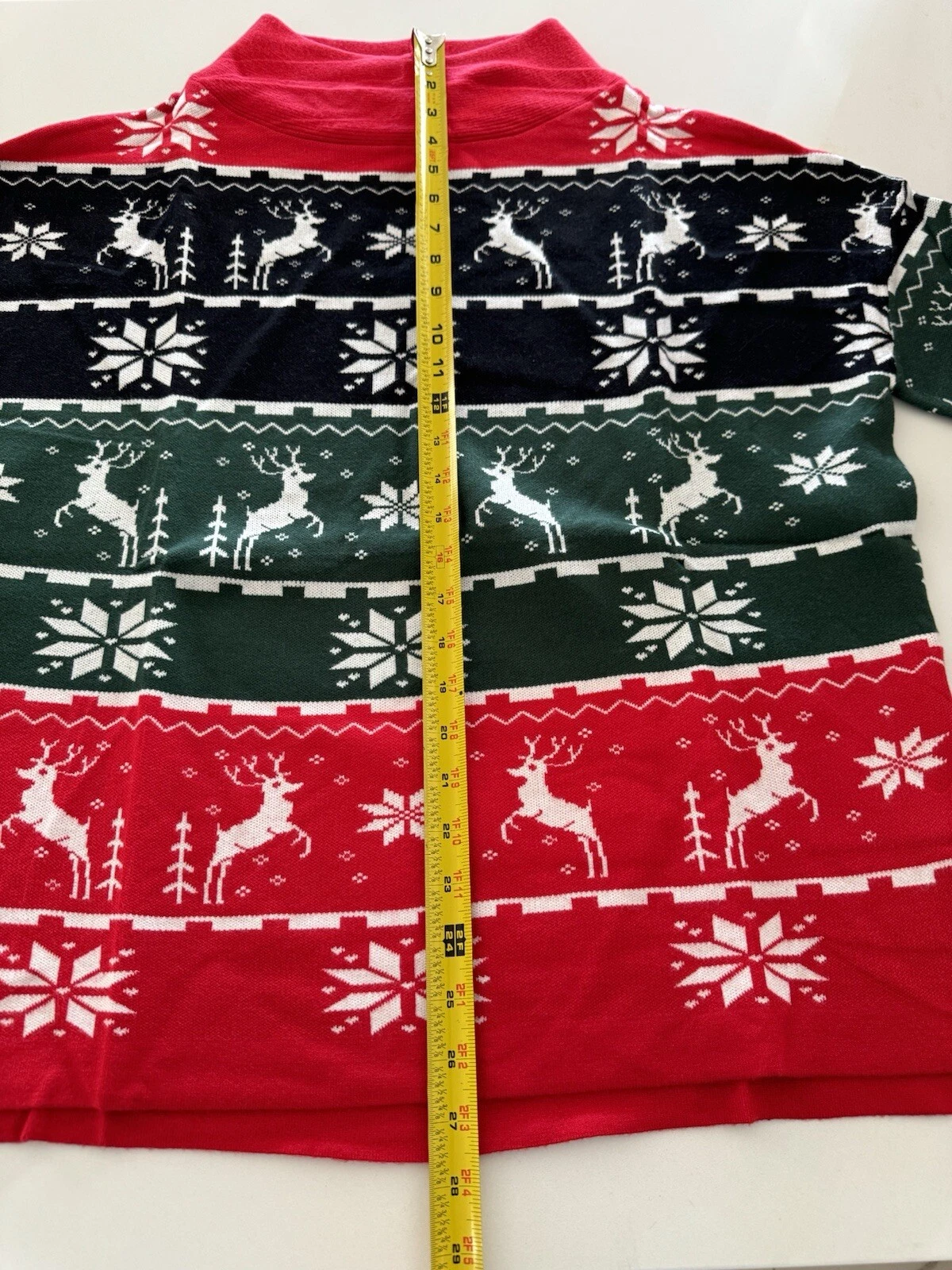 Ugly sweater Christmas snow Turtleneck Sweater oversized split hem Pullover top