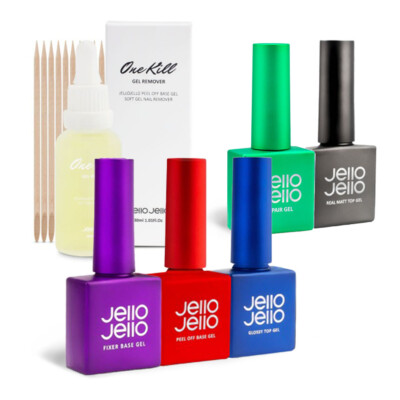 #ad Jello Jello Fixer Base Gel Glossy Top Gel Peel Off Base Gel Matt Top K Beauty $15.99