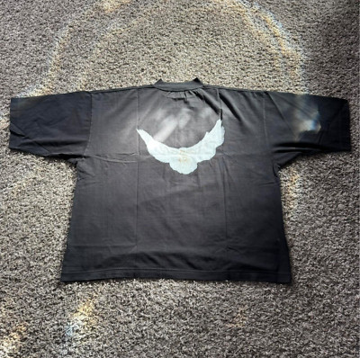 YZY Yeezy Gap Engineered By Balenciaga Dove 3/4 Sleeve T-Shirt Black Large