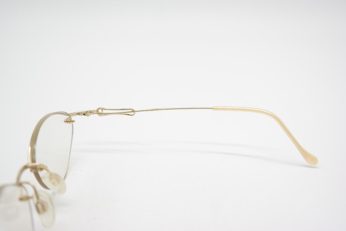 Monture De Lunettes Vintage Aigner EA446 54 - Or Multicolore Demi-monture - NOS Neuf