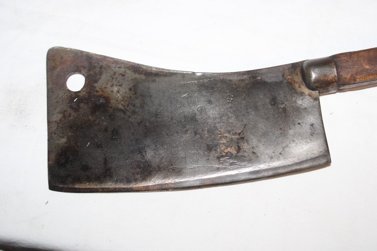Foster Bros. Meat Cleaver Trade Mark Arrow 9” Blade USA NY RARE