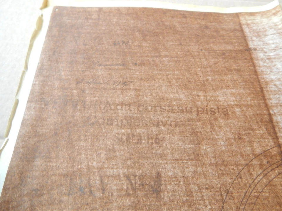 copia cartacea disegno tecnico auto da corsa, forse è una Fiat - Immagine 3 di 4