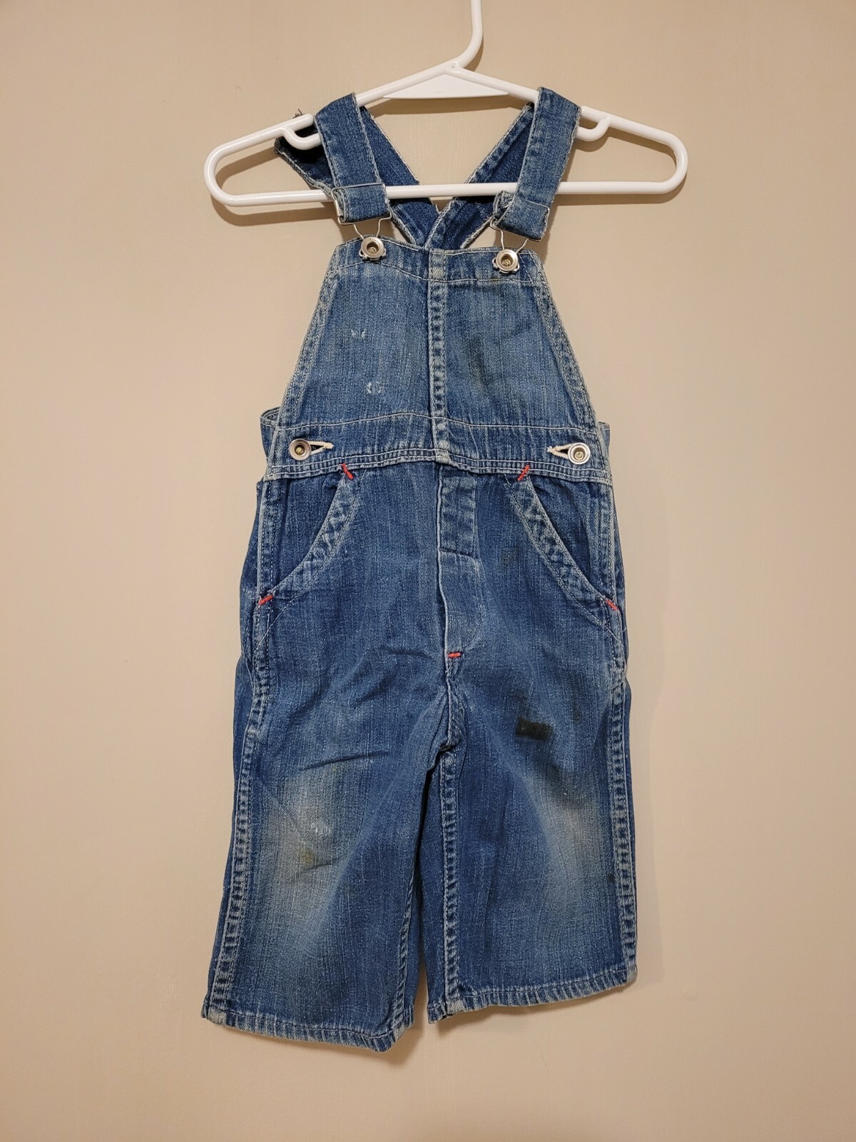 Vintage 1950s Denim Overalls Kids Toddler Gem