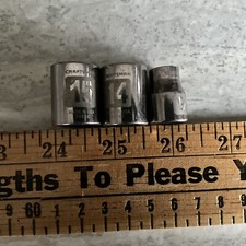 Craftsman 3pc 3/8” Drive 12 Point Socket Set Metric USA 15 14 9 Easy Read