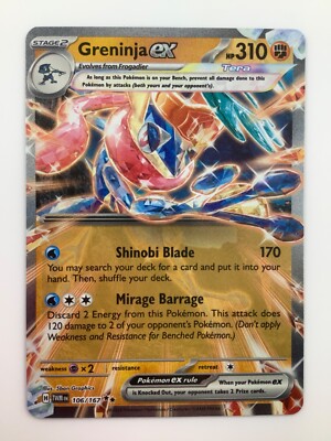 106 167 pokemon card GRENINJA EX 106/167 (GameStop Metal Card)  BOG Collectibles
